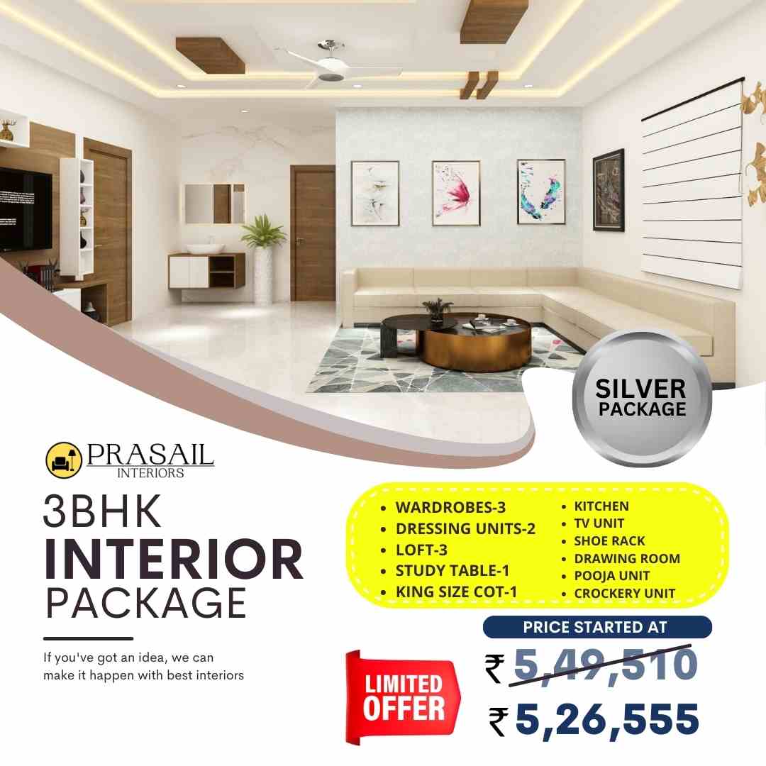 3bhk interior design package in hyderabad